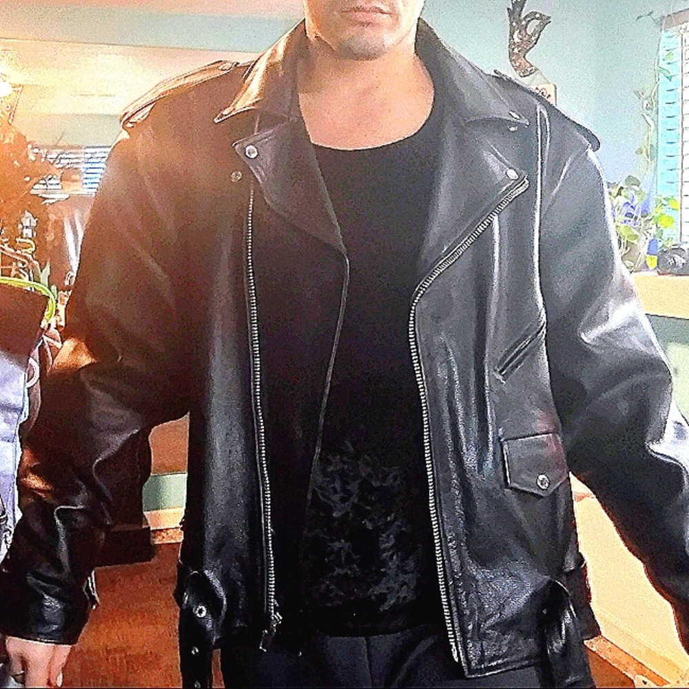Men's Black Leather Jacket